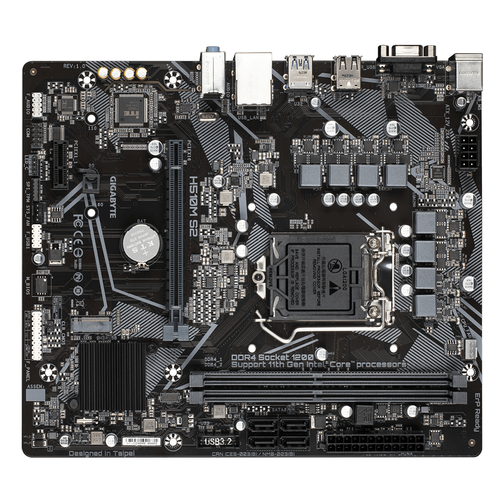 Bekijk afbeelding 2 van Gigabyte 1200 H510M S2 - M.2/VGA/ÂµATX